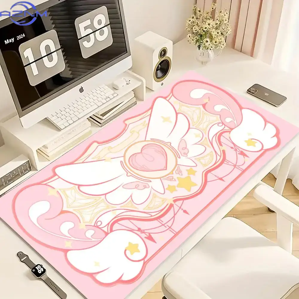 Pc Gaming Pink - Anime Cardcaptor Sakura Pembe Sihirli Desenli,