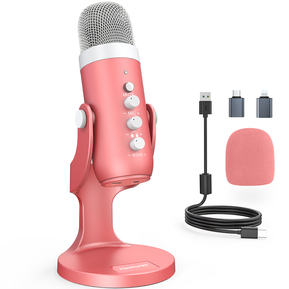 Haomuren USB Kondenser Mikrofo - Pc Gaming Pink incelemesi ve fiyatı